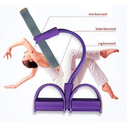 Pull string exerciser with comfortable foam handles
