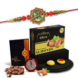 Rakhi Combo Gift Set for Brother with Pooja Coin & Chocolate