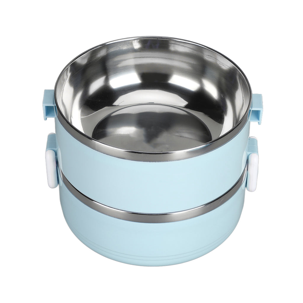 2873 Multi Layer Stainless Steel Hot Lunch Box lid fastening close-up