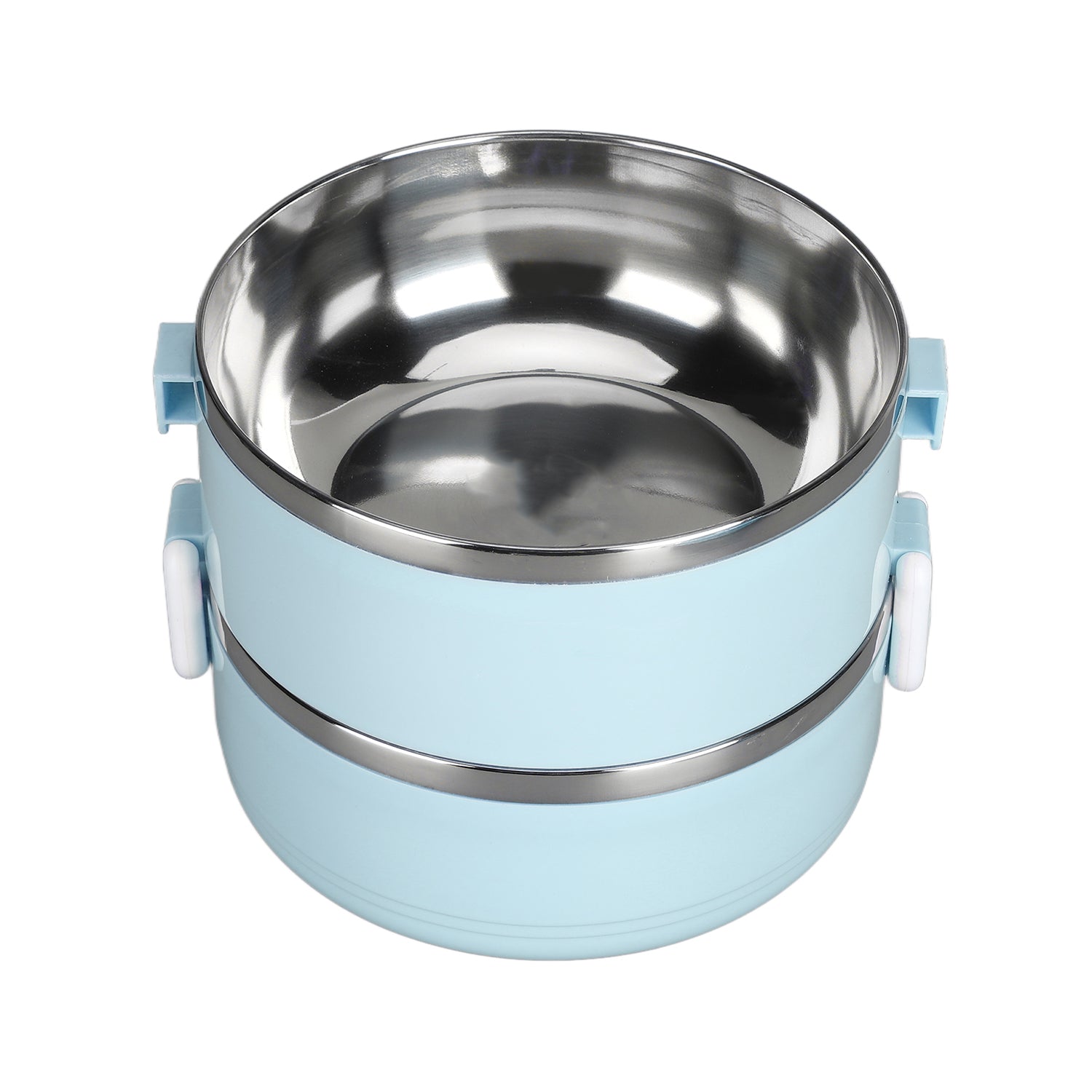 2873 Multi Layer Stainless Steel Hot Lunch Box lid fastening close-up