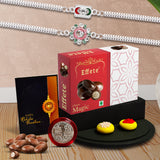 Traditional Rakhi Combo Gift Set with Roli, Chawal & Chocolate