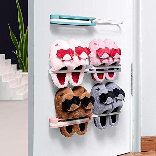 Multiple towels hanging on multifunction shoe rack