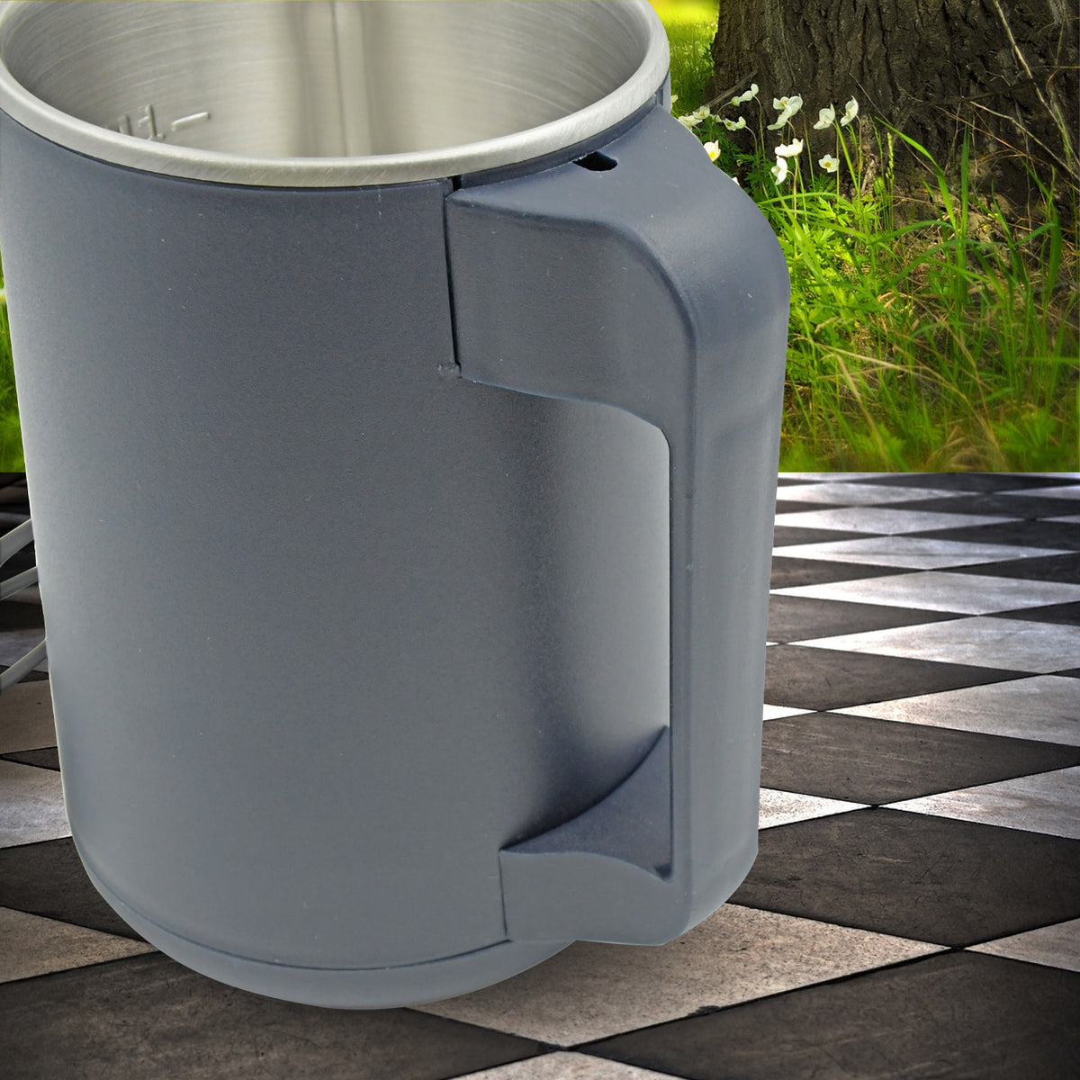 Electric coffee grinder in kitchen setting
