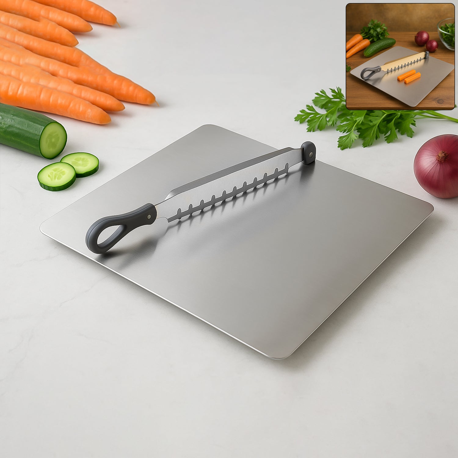 Easy-to-clean design of the Supermom vegetable chopper