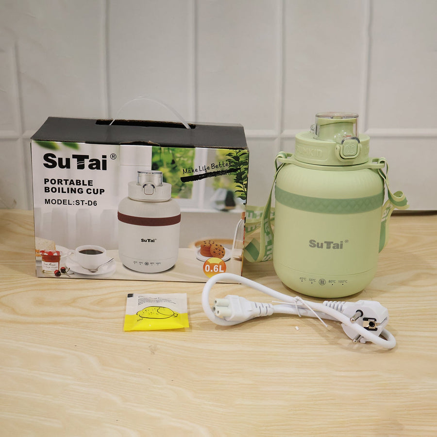 Portable Electric Kettle 600ml Travel Water Boiler Bottle With Temperature Control (1 Pc)