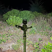 A collage of six images showing the mini LED work light used for night fishing, hiking, cycling, emergencies, repairing, and