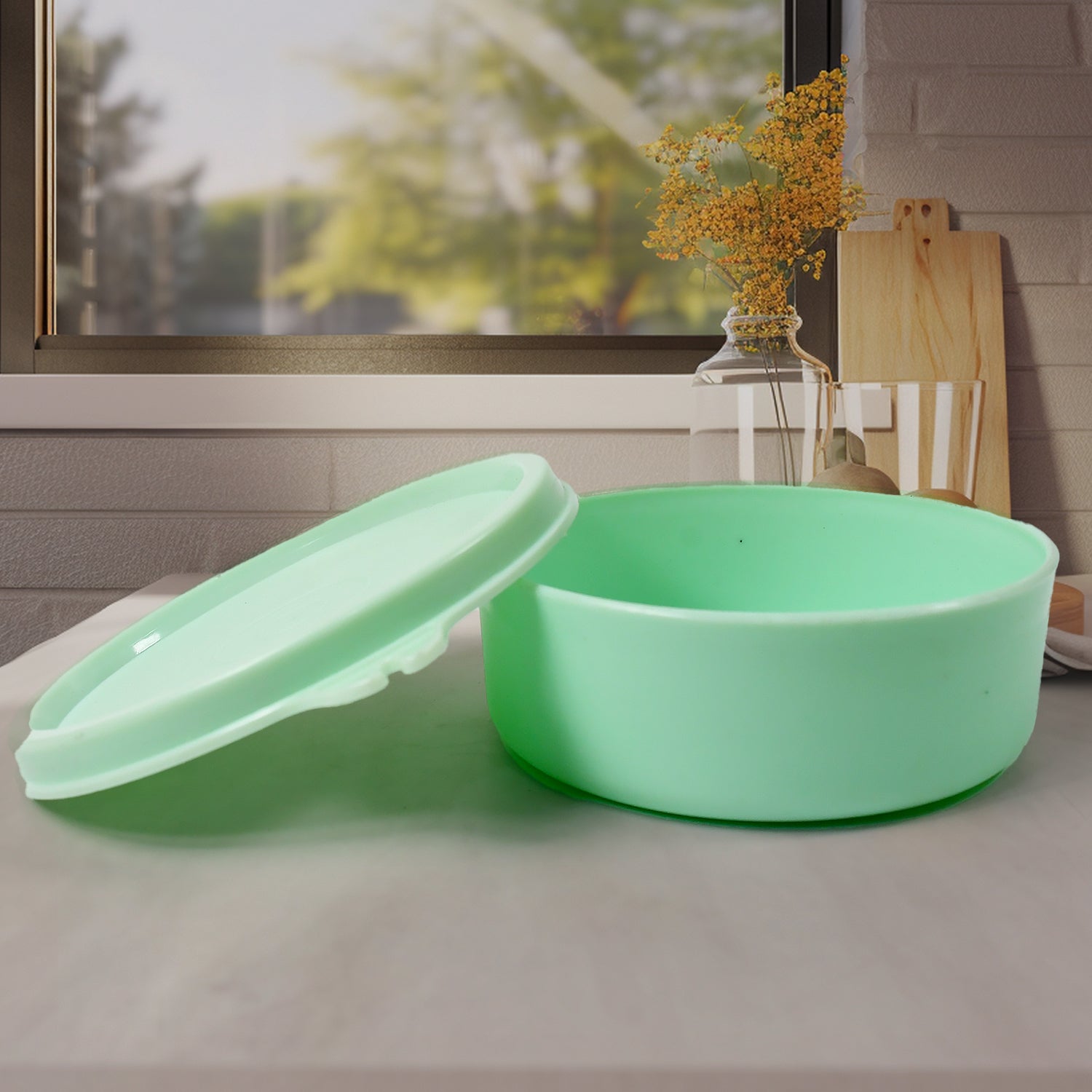 4-in-1 Lunch Box Set – 3 Steel Containers + Salad Box with Zip Bag, Leak-Proof & Microwave Safe