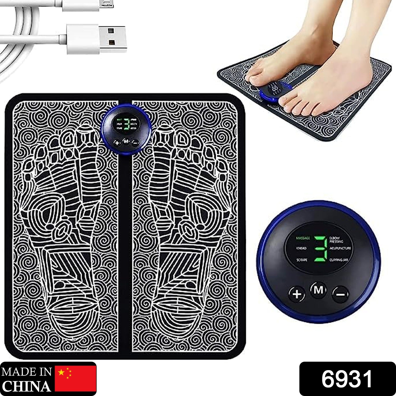 EMS Foot Massager Electric Leg Stimulator | Deep Kneading Circulation Booster & Pain Relief Machine
