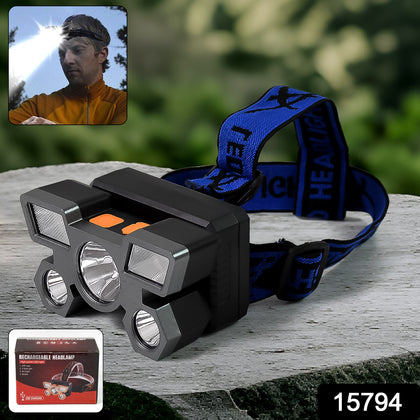 5 LED USB Rechargeable Headlamp front view