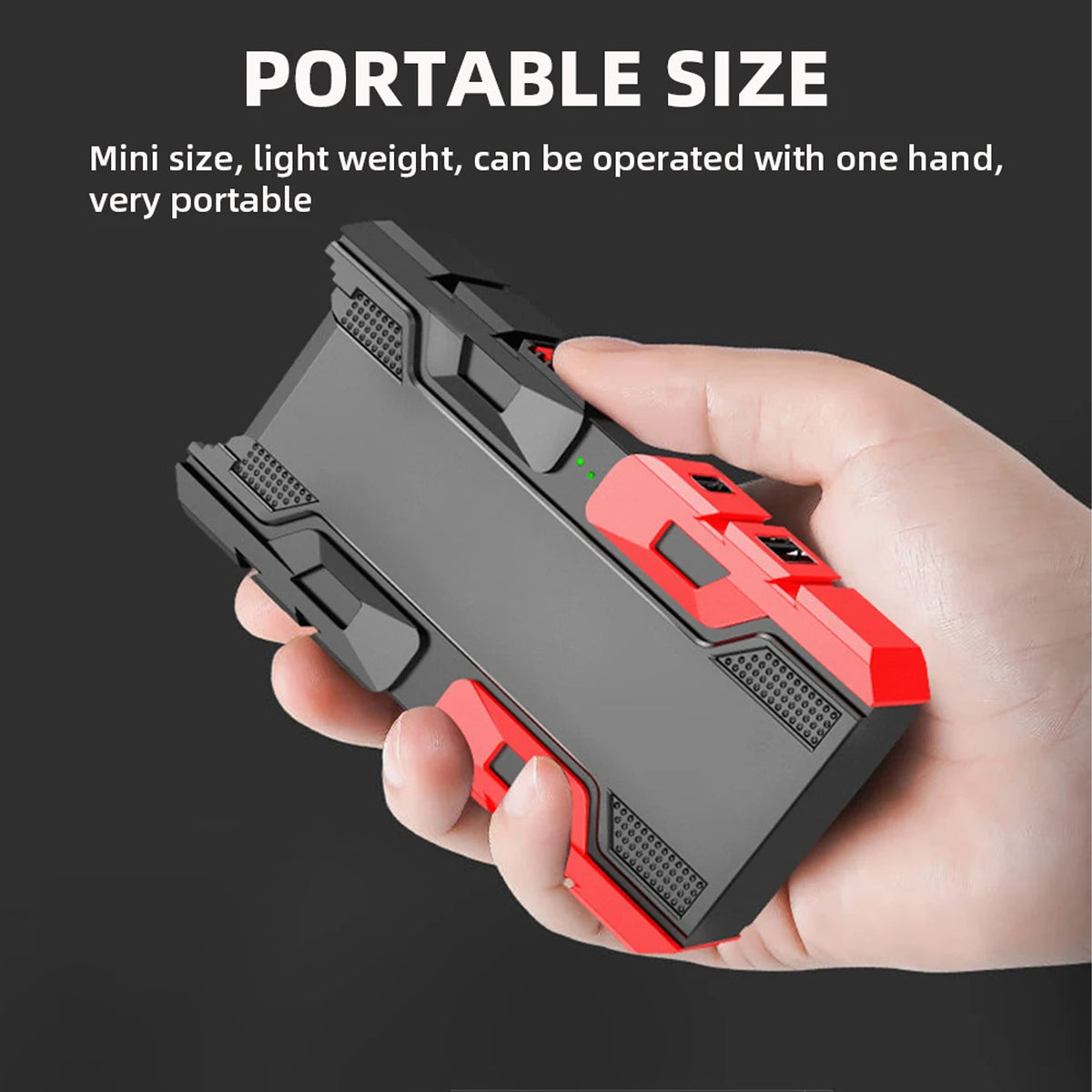 Mini LED flashlight placed on outdoor hiking gear