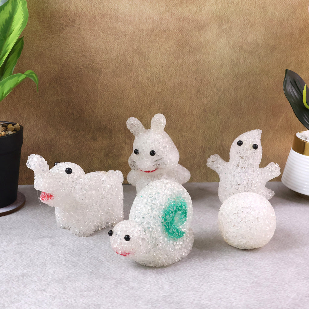 7995 Multi Shape Small Light Lamps Led Shape Crystal Night Light Lamp (6 Pc Set)