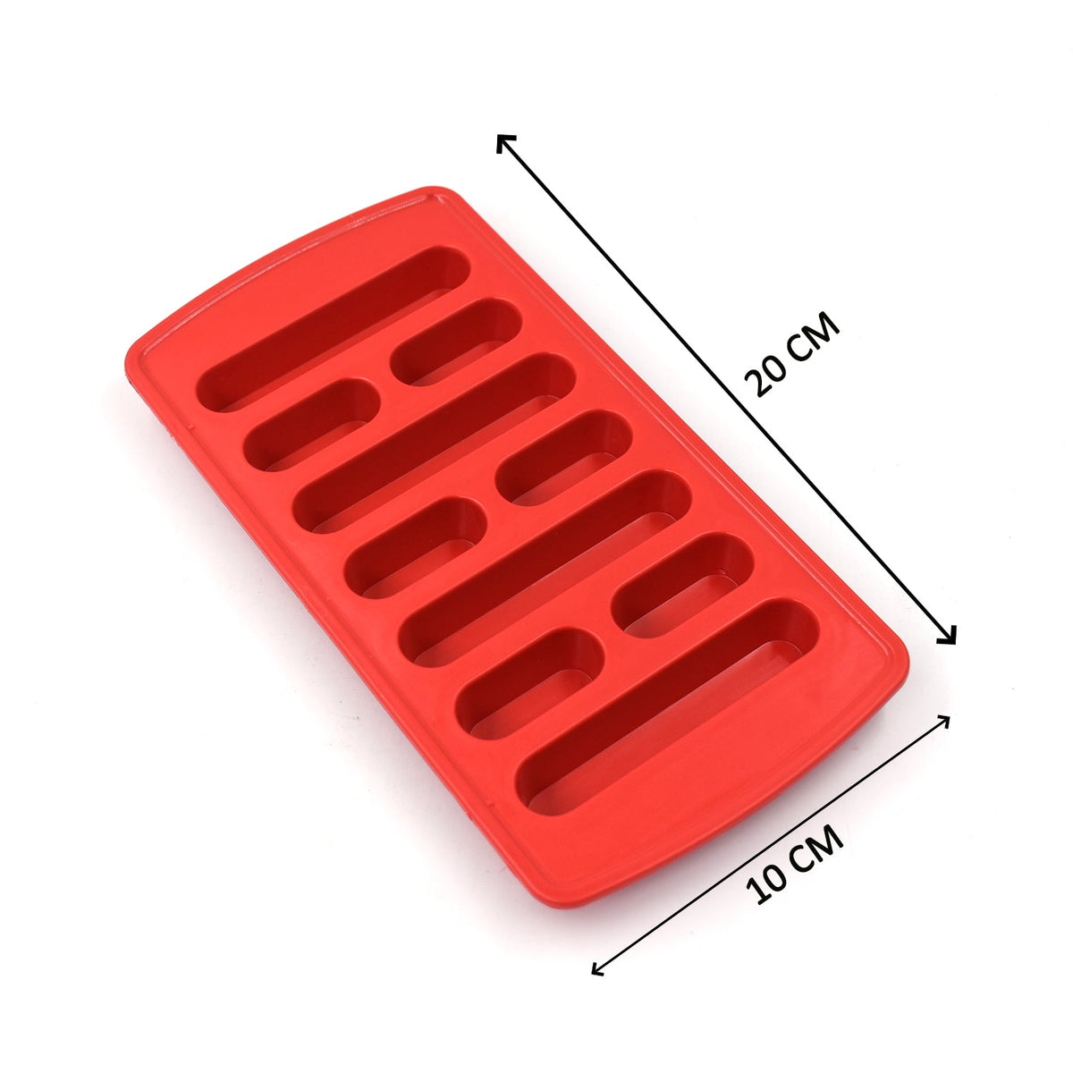 Top view of 0784 Fancy Ice Tray with ice cubes