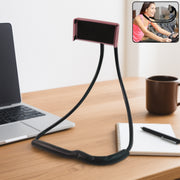 Flexible phone holder used as a desktop stand with smartphone