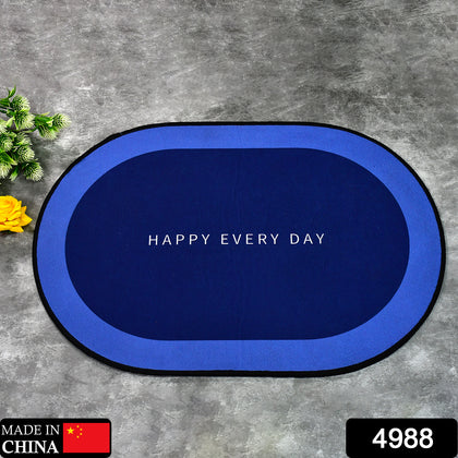 Super absorbent soft bath mat with rubber non-slip backing