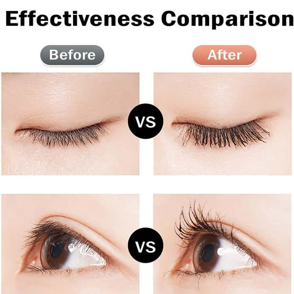 Curled Eyelashes After Using Heated Curler