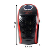 Close-up of the Wonder Warm heater's remote control buttons