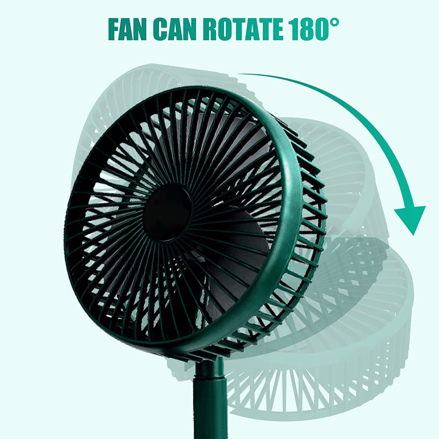 Telescopic Electric Desktop Fan – Height Adjustable, Foldable & Portable Table Fan for Travel & Office (Battery Not Included)