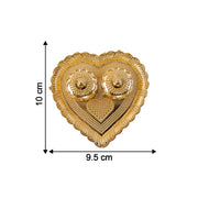 Heart Shaped Kankavati Kumkum Holder For Puja And Tilak Rituals (1 Pc)