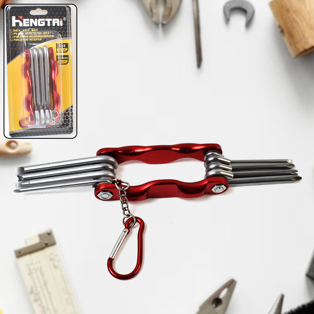Close-up of compact cycling multi-tool showing various functions