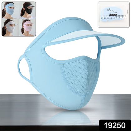 Woman wearing a white Women's UV Protection Cap with full face sun protection and wide brim visor.
