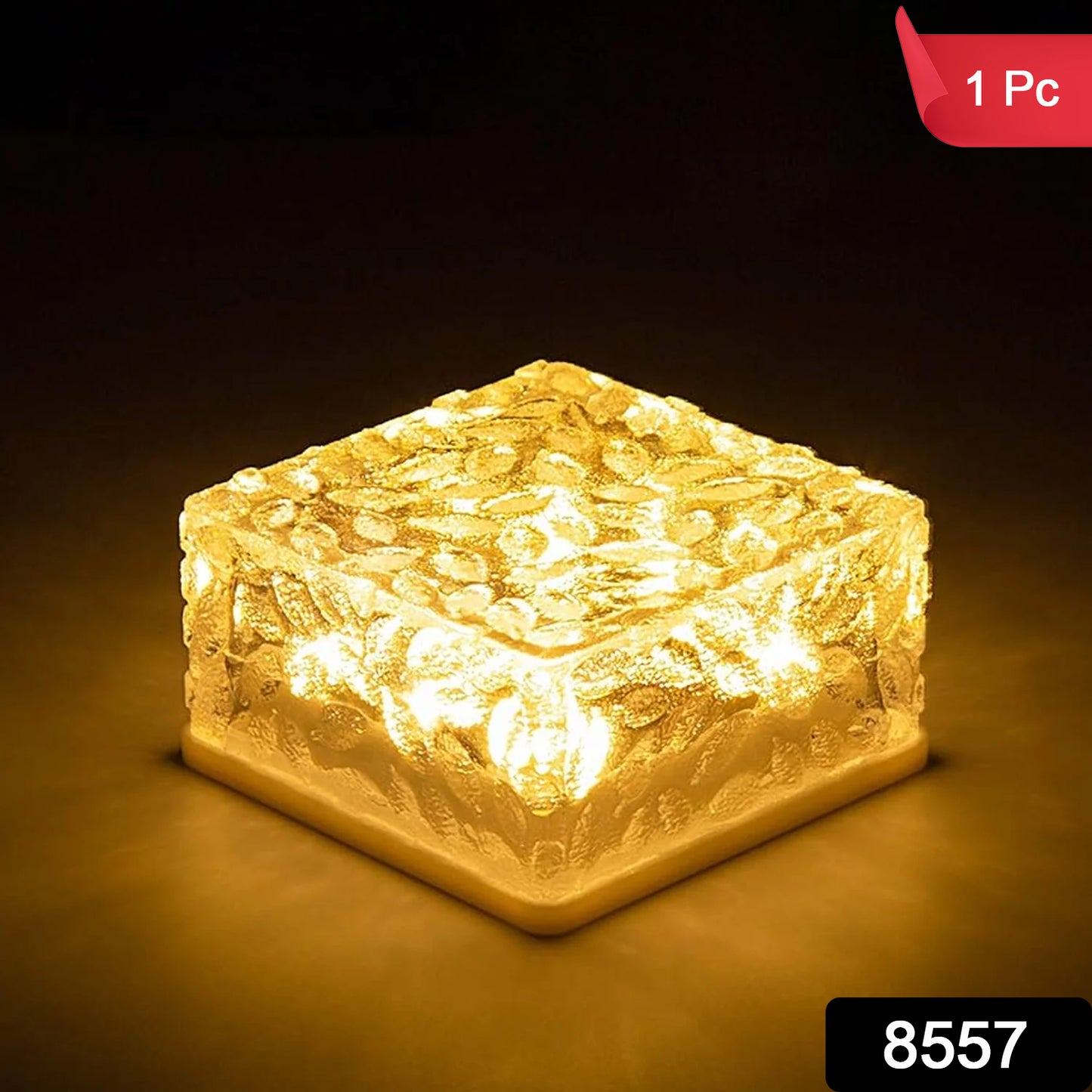 Solar Ice Cube Garden Light – Warm LED Outdoor Decor for Pathways, Backyard & Parties