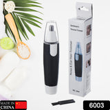6003 Sharp Ear & Nose Hair Trimmer - Heavy Duty Steel, Battery Operated