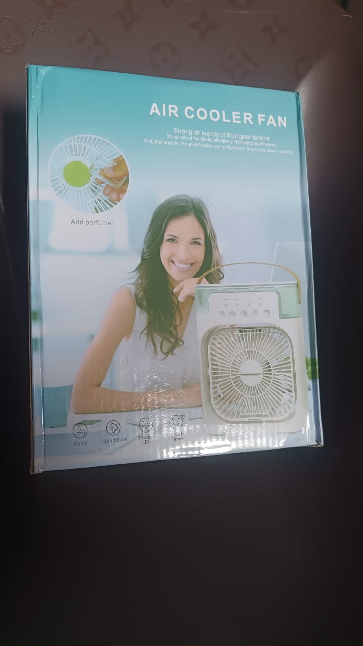 Dimensions and features diagram of the portable air conditioner fan