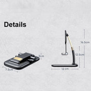 Foldable desk phone holder holding device at comfortable viewing angle