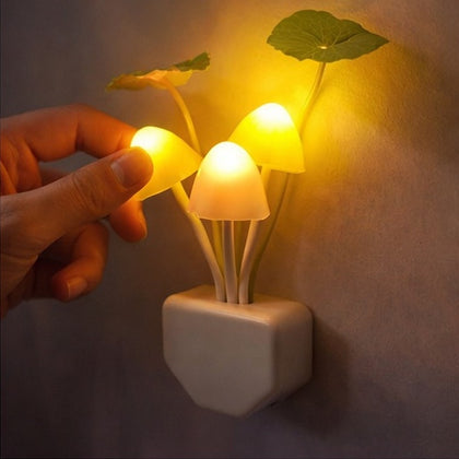 Color changing LED mushroom night light