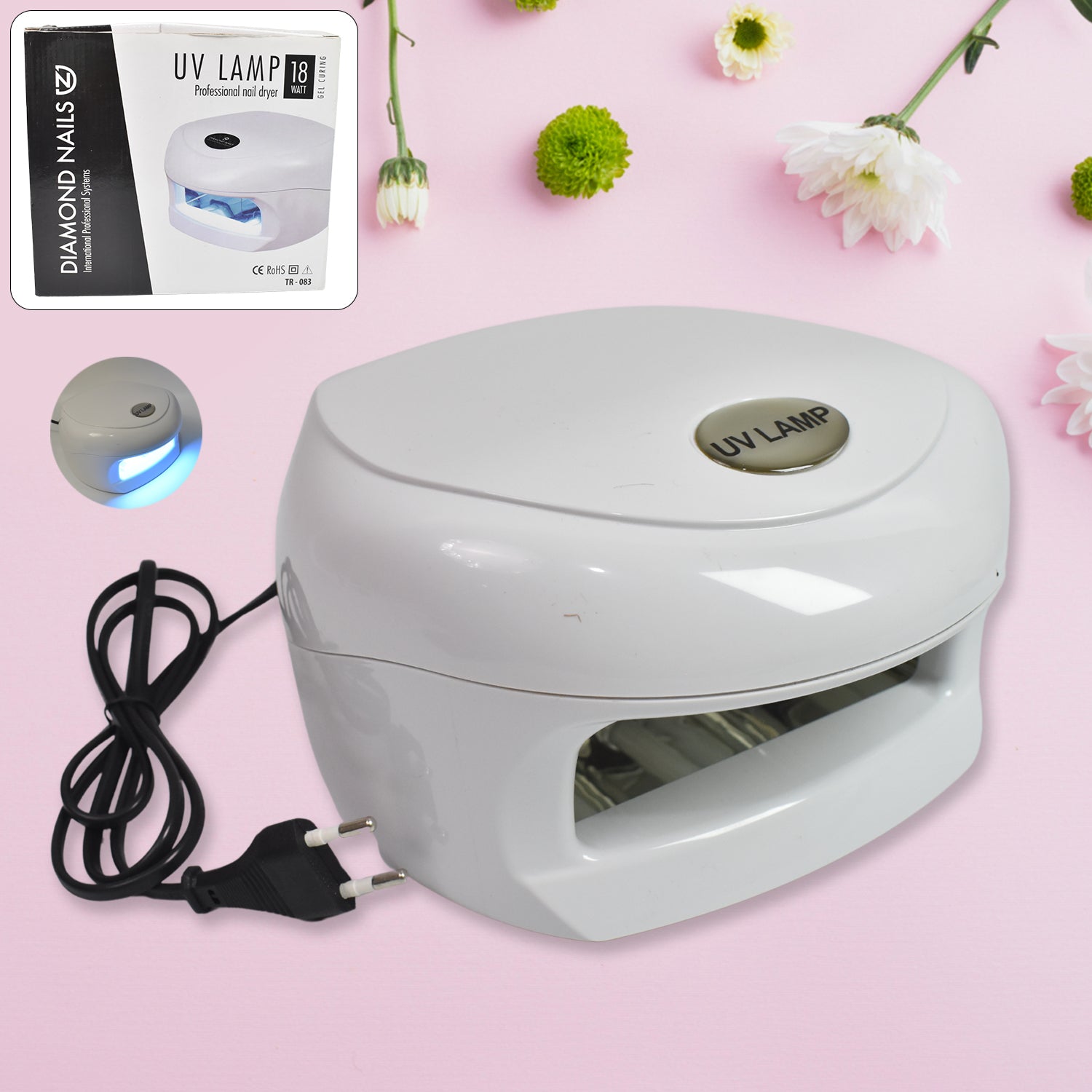 Side view of 18W LED UV Nail Lamp