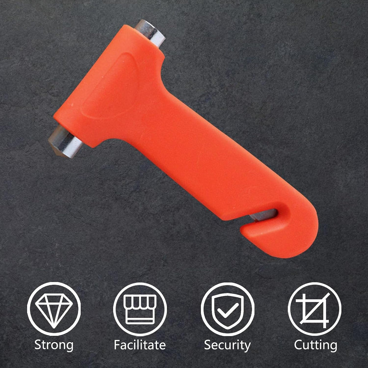 Emergency seat belt cutter in action