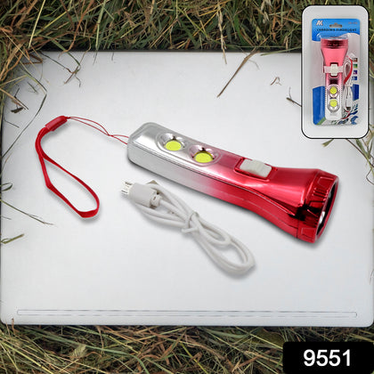 Wukusy 3 LED rechargeable torchlight flashlight with bright LEDs
