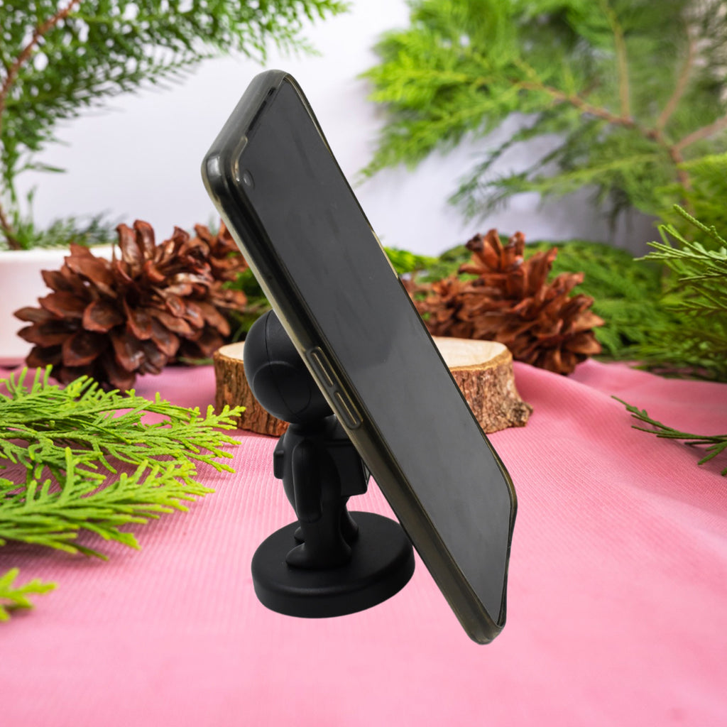 Universal compatibility mobile phone holder with astronaut design
