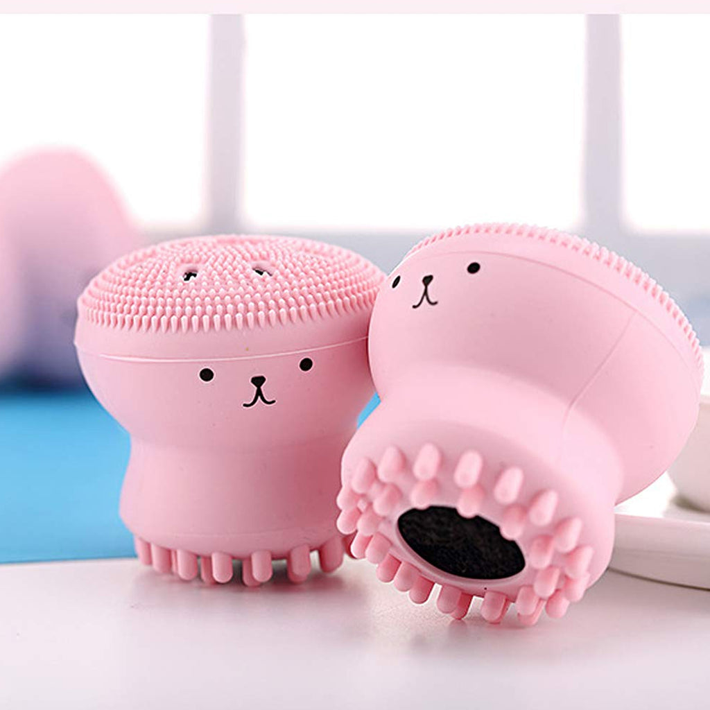 Top view of octopus silicone face scrubber