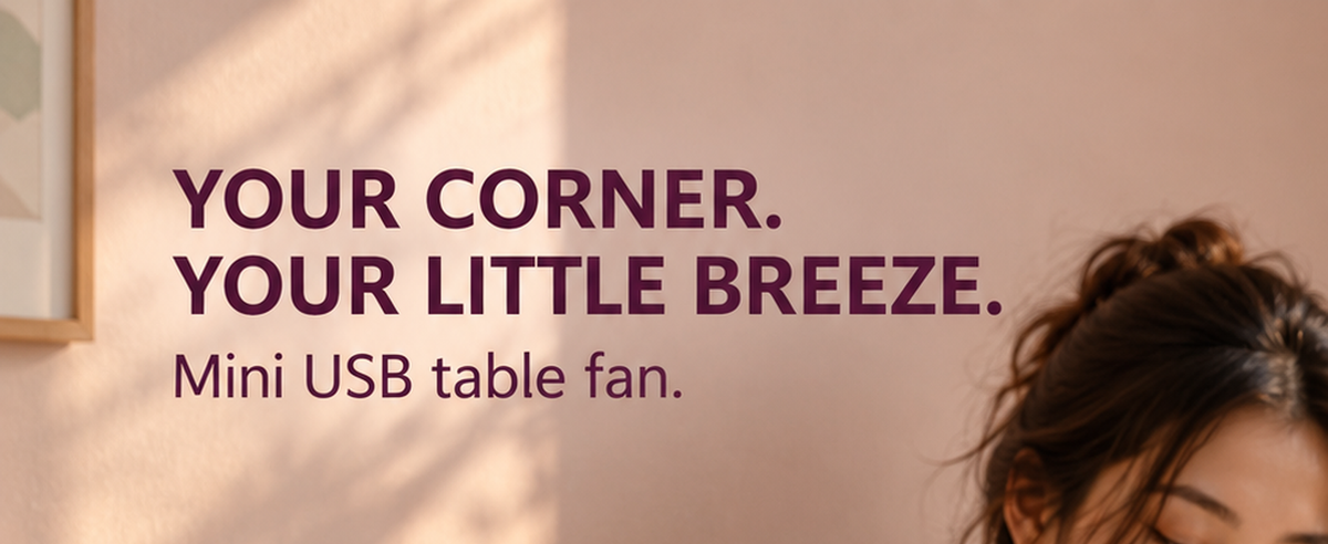Foldable Mini Desk Fan – USB Powered, Portable & Adjustable — A+ hero