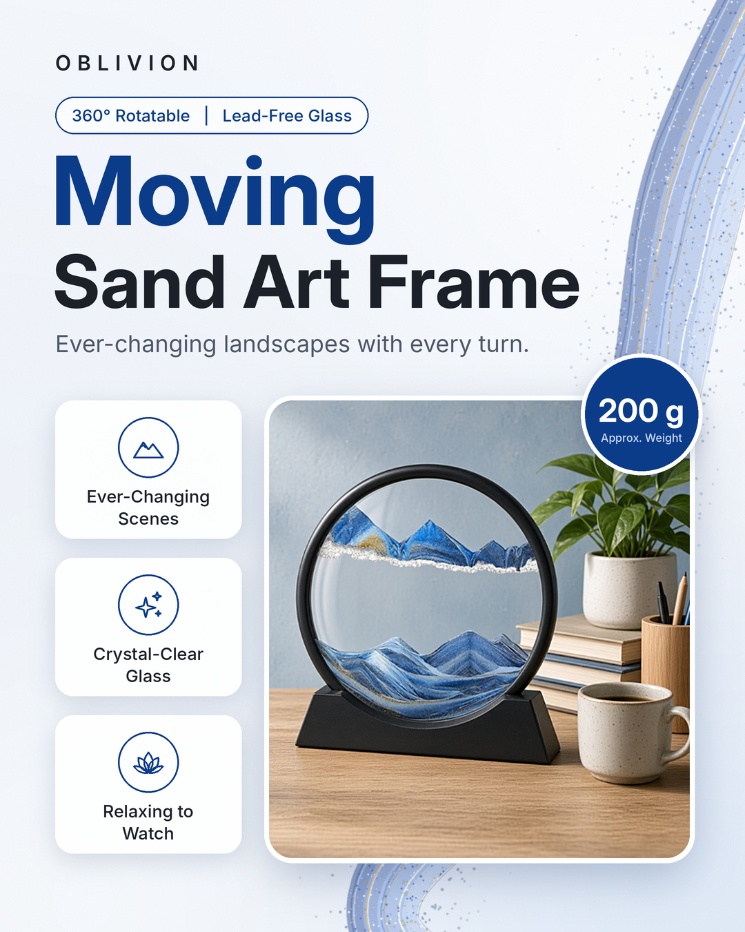 3D Moving Sand Art Frame — continuous poster part 1
