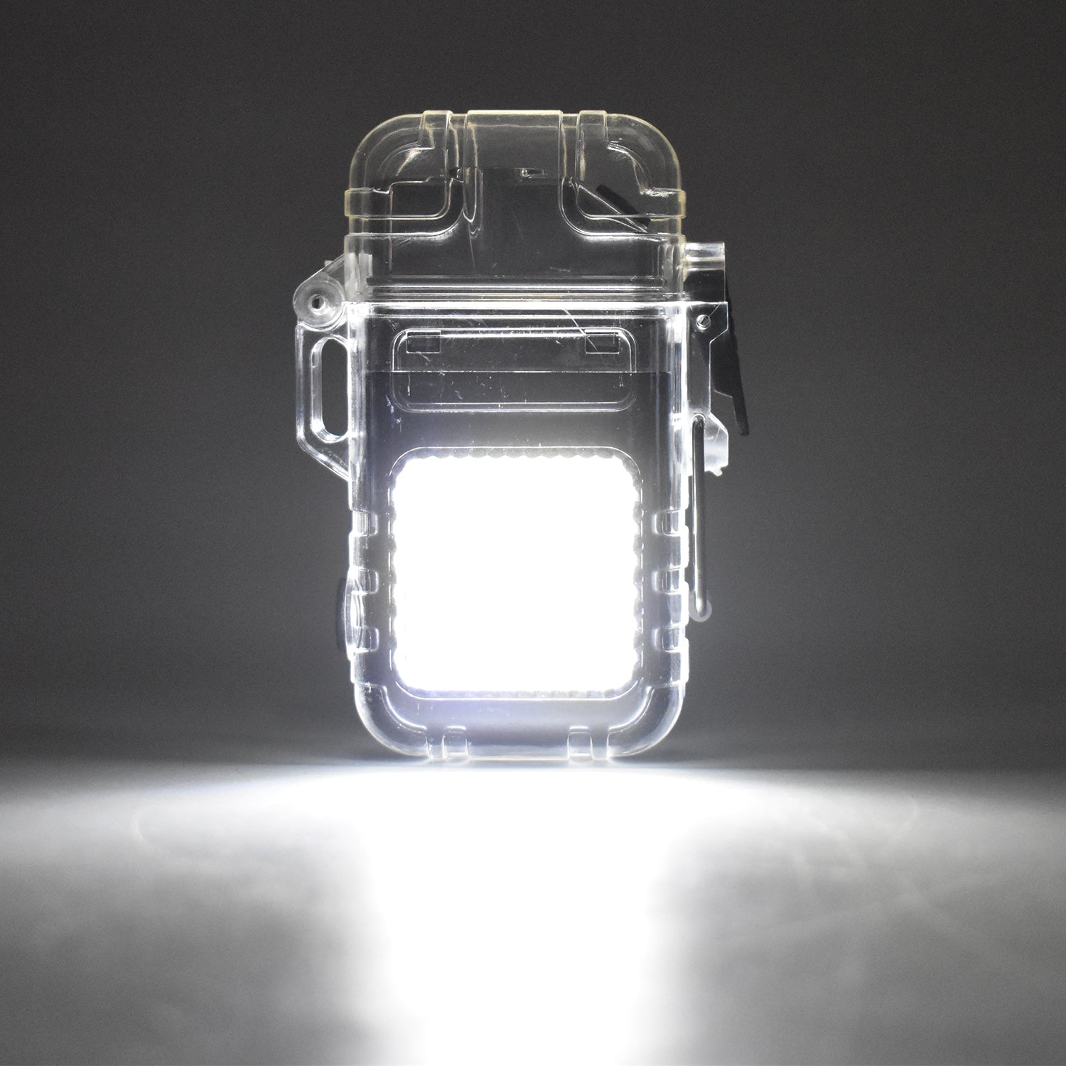 Portable 2-in-1 electric lighter and flashlight keychain
