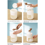 Portable ice shaver machine for creating homemade golas and refreshing summer treats.