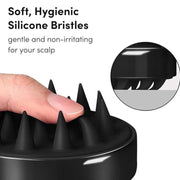 Scalp Massager shampoo brush with shampoo bottle