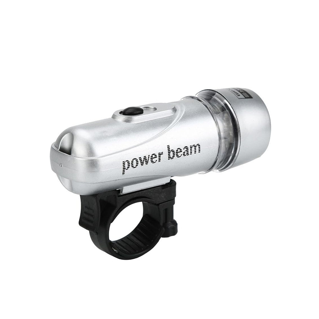 Power Beam LED Bicycle Headlight shown with handlebar mount