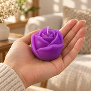Rose Flower Shaped Decorative Wax Candle For Home And Table Decor (1 Pc)