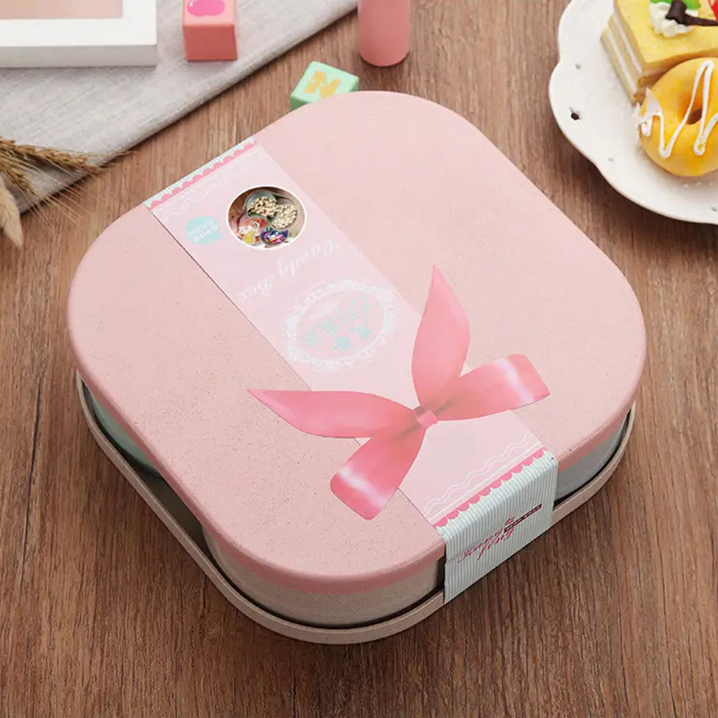 Elegant dual-color woven design of the snack storage box