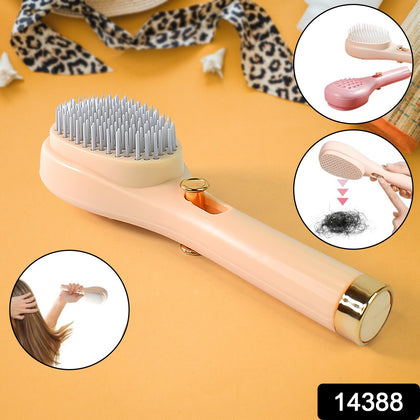 Self-cleaning anti-static massage comb