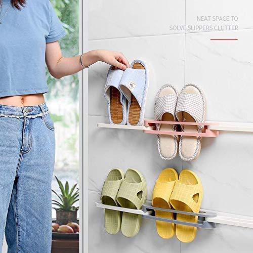 Folding shoes rack in compact folded position