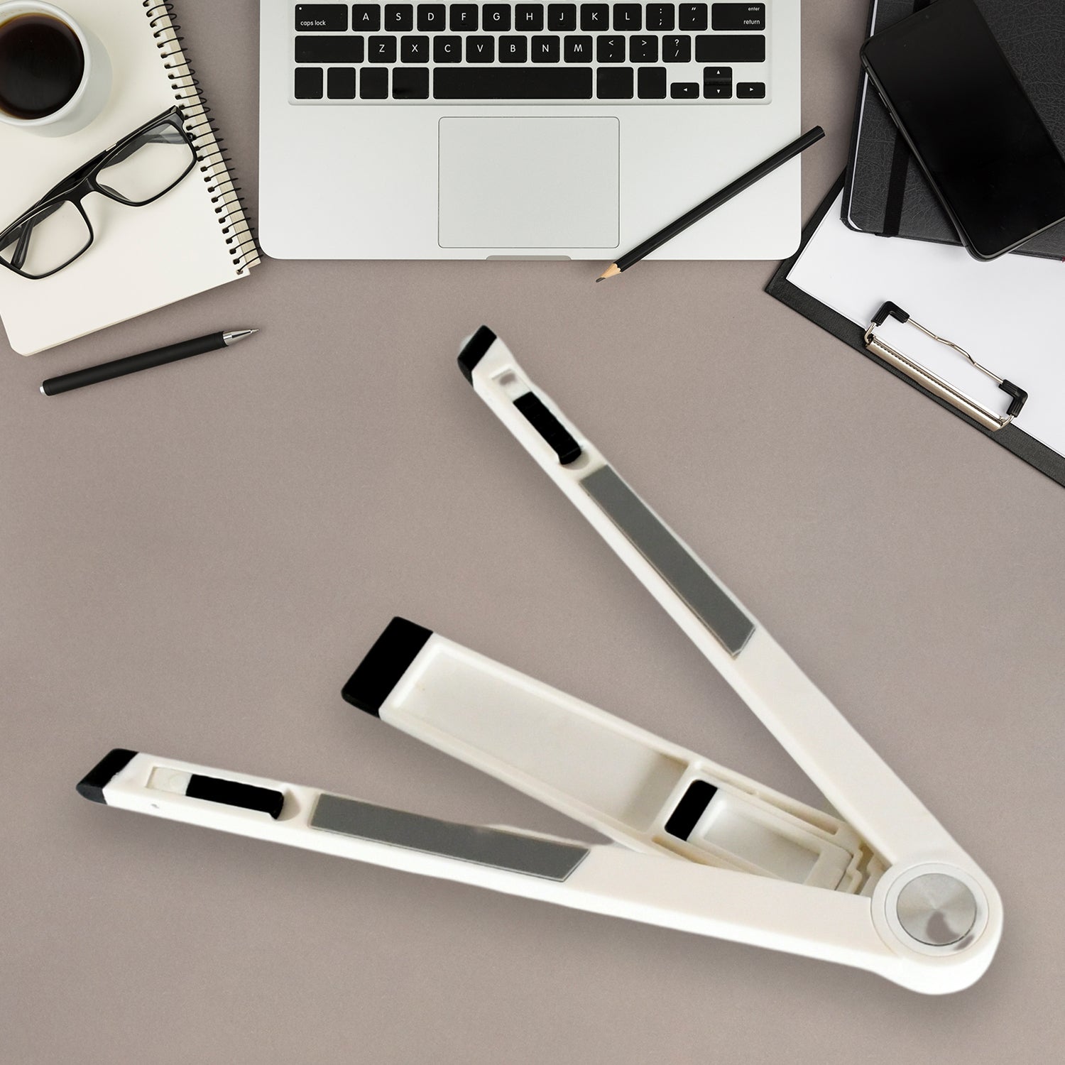 Tablet mobile stand holding a device