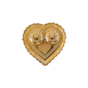 Heart Shaped Kankavati Kumkum Holder For Puja And Tilak Rituals (1 Pc)