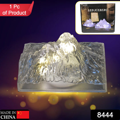 Modern LED Iceberg Night Light glowing softly