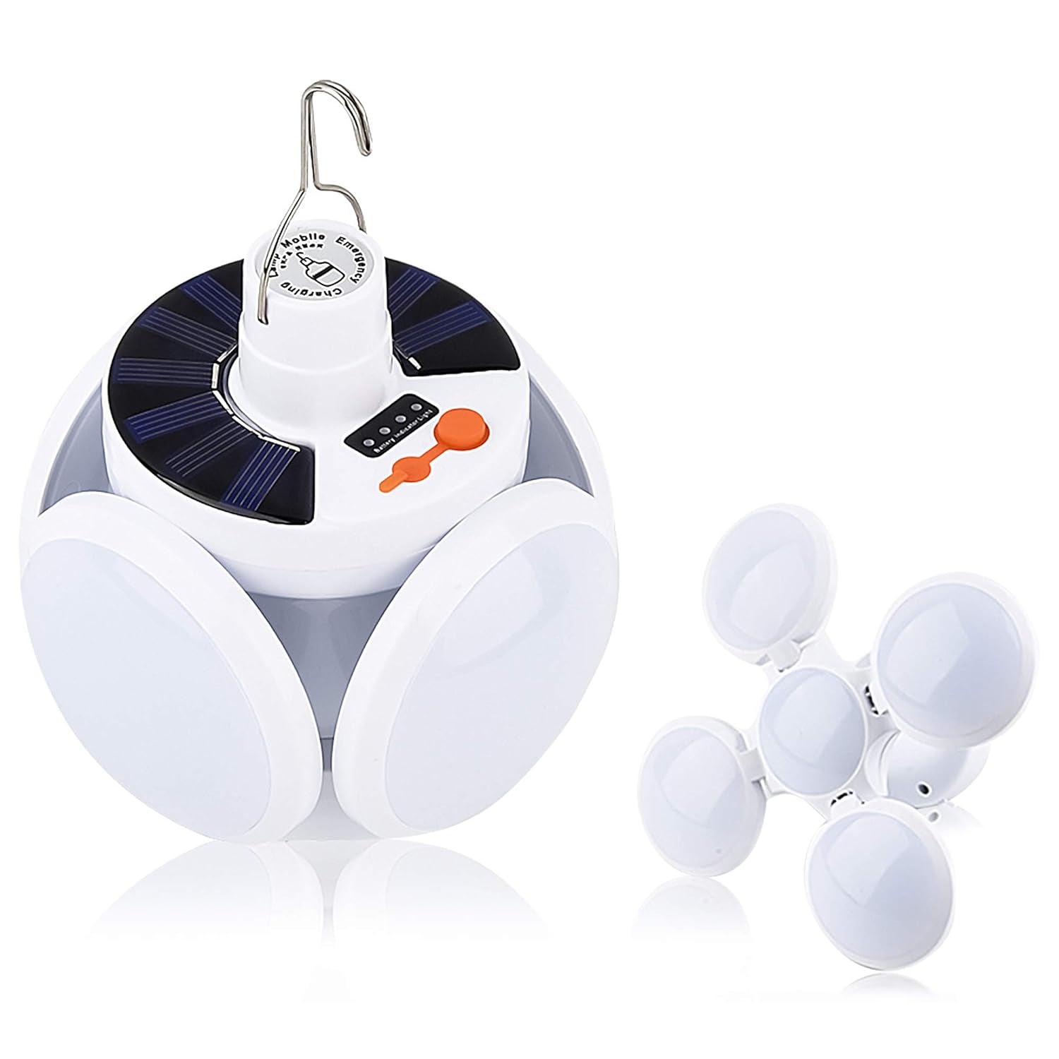 Solar Rechargeable LED Camping Light – Multi-Functional Emergency Lamp with USB Charging