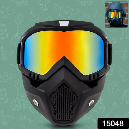Motorcycle off-road goggles front view with black strap
