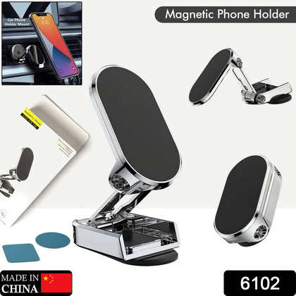 360 degree rotating magnetic car phone holder mounted in car
